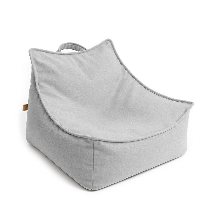 MeowBaby Outzy Sako Bag in FeatherFog Gray — water-repellent kids outdoor bean bag chair