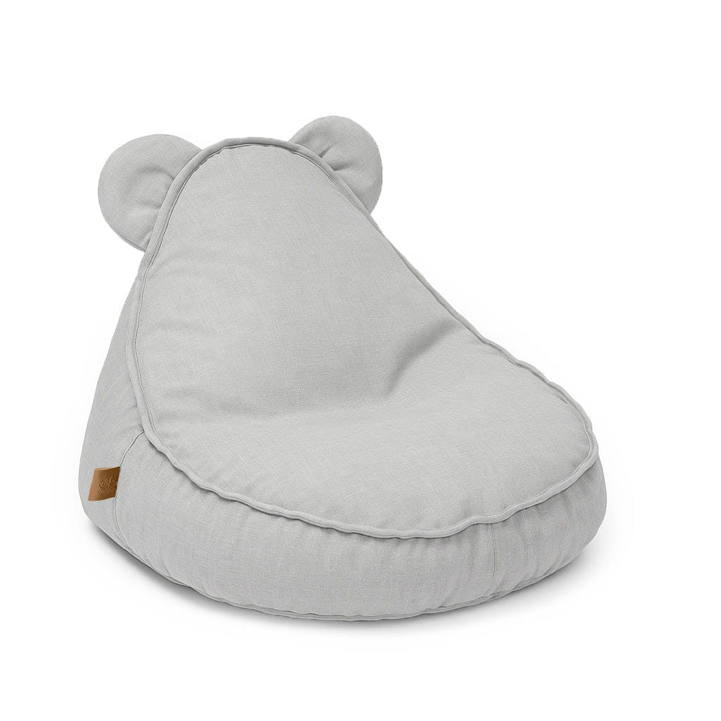 MeowBaby Outzy Teddy Sako Bag in FeatherFog Gray — children's bean bag chair