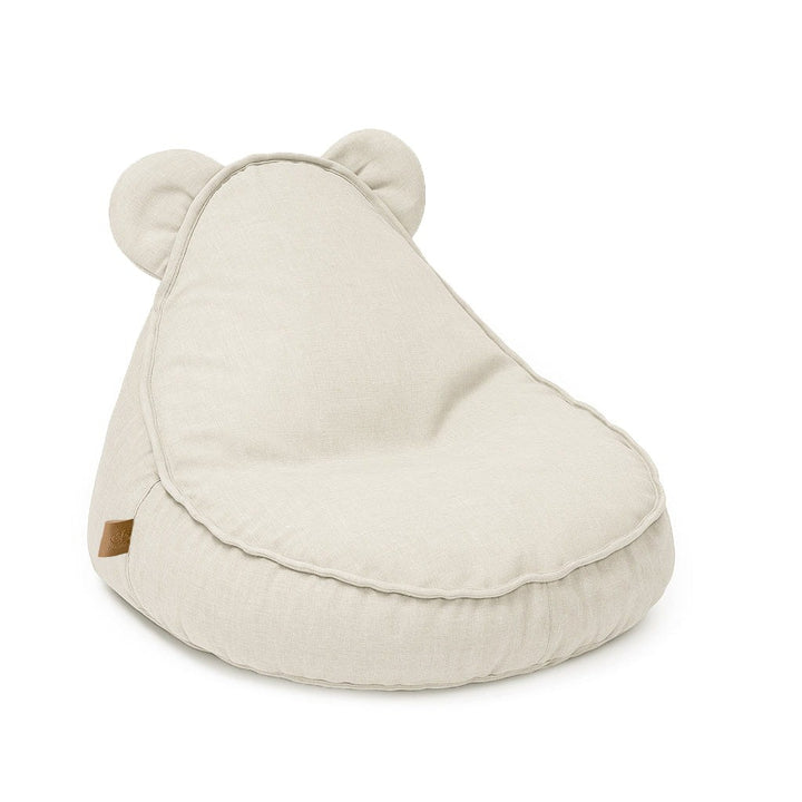 MeowBaby Outzy Teddy Sako Bag in Oat Blush Beige — kids bean bag chair