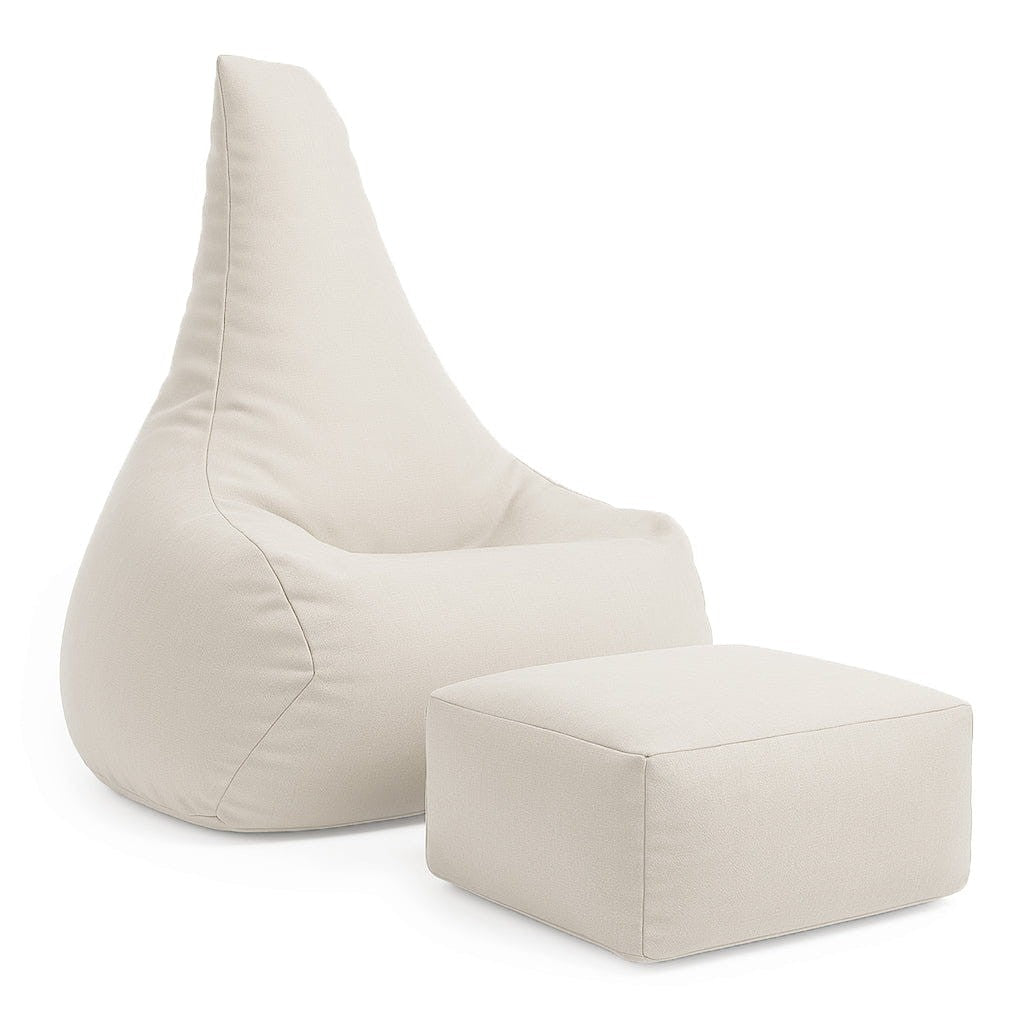 MeowBaby Outzy Tearor Sako Bag in Oat Blush Beige — kids bean bag chair