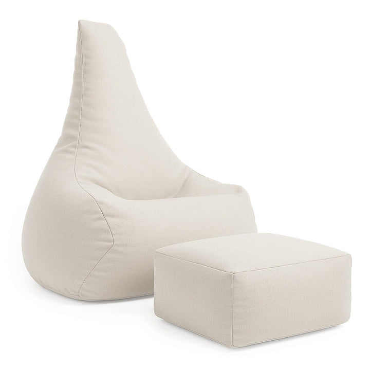 MeowBaby Outzy Tearor Sako Bag in Oat Blush Beige — kids bean bag chair