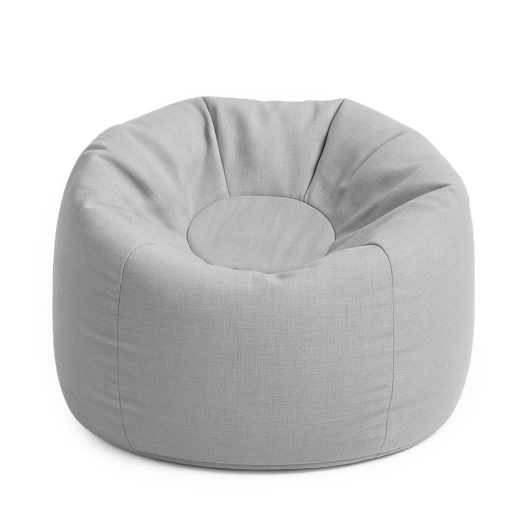 MeowBaby Outzy Floreo Bean Bag in FeatherFog Gray — water-repellent kids sako bean bag