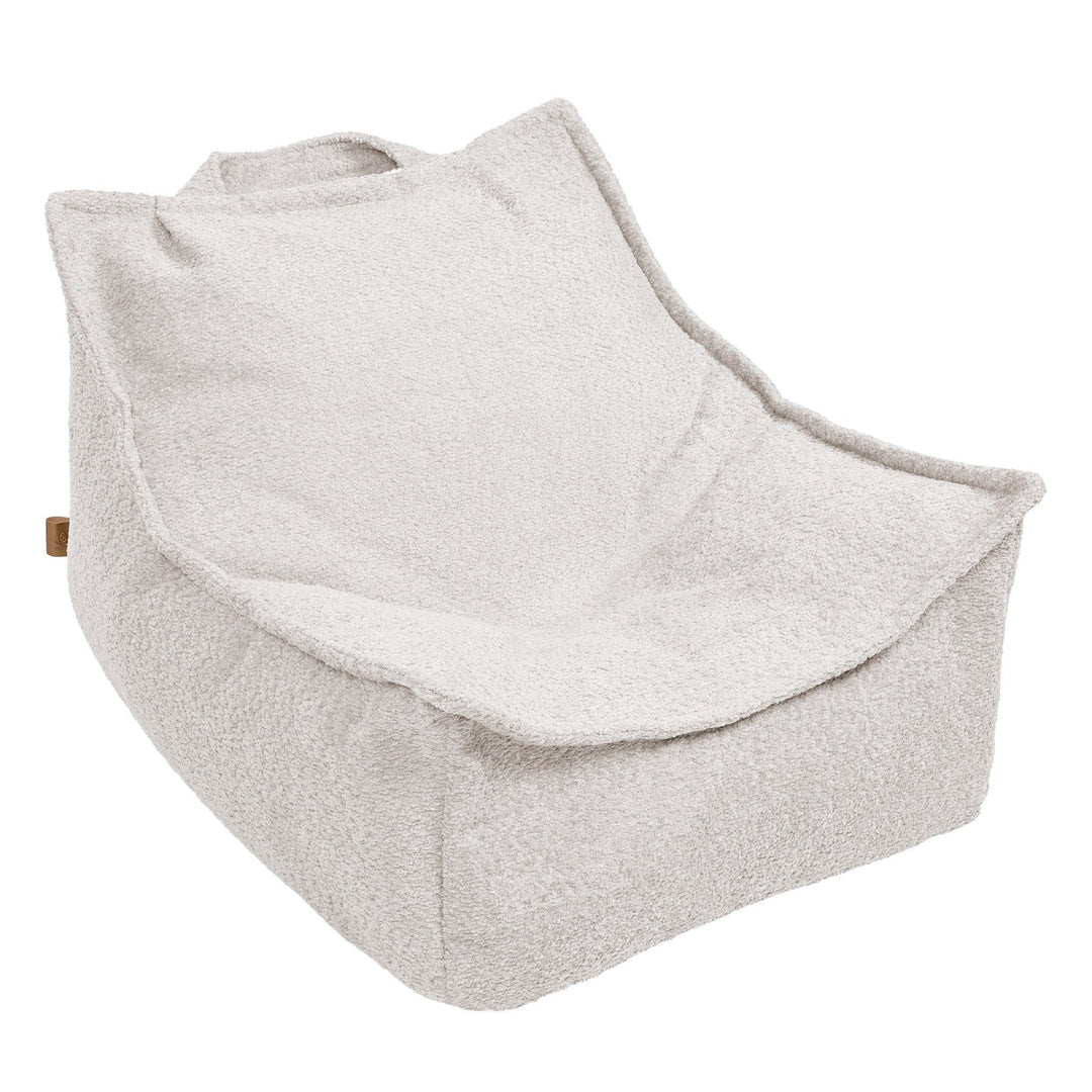 MeowBaby Boucle Bean Bag for Kids in Champagne Ecru — children&