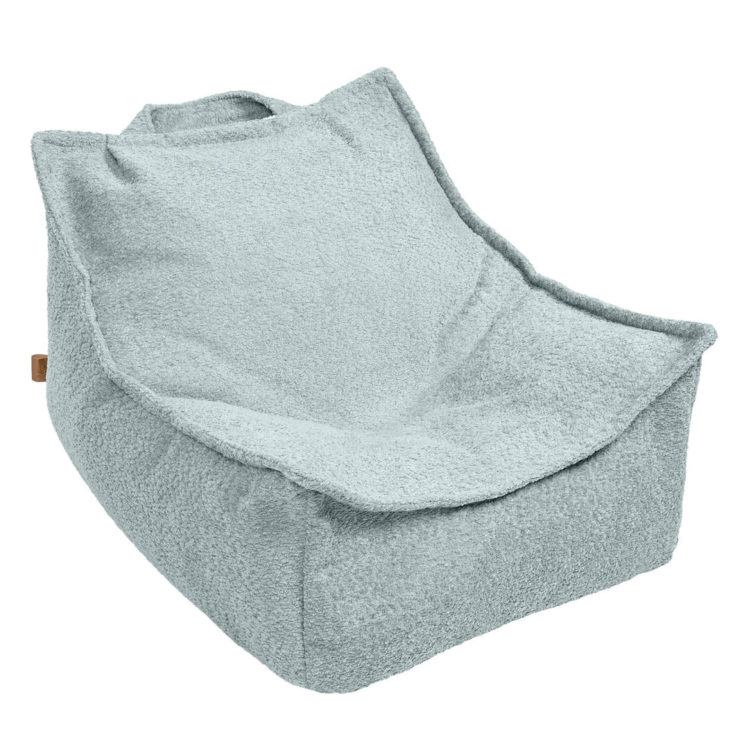 MeowBaby Boucle Bean Bag for Kids in Fresh Mint — soft bean bag for children&