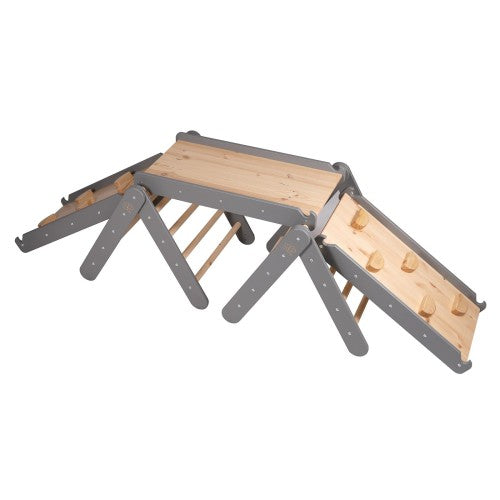 MeowBaby Climbing Triangle with Slide &amp; Climbing Frame Set, house configuration