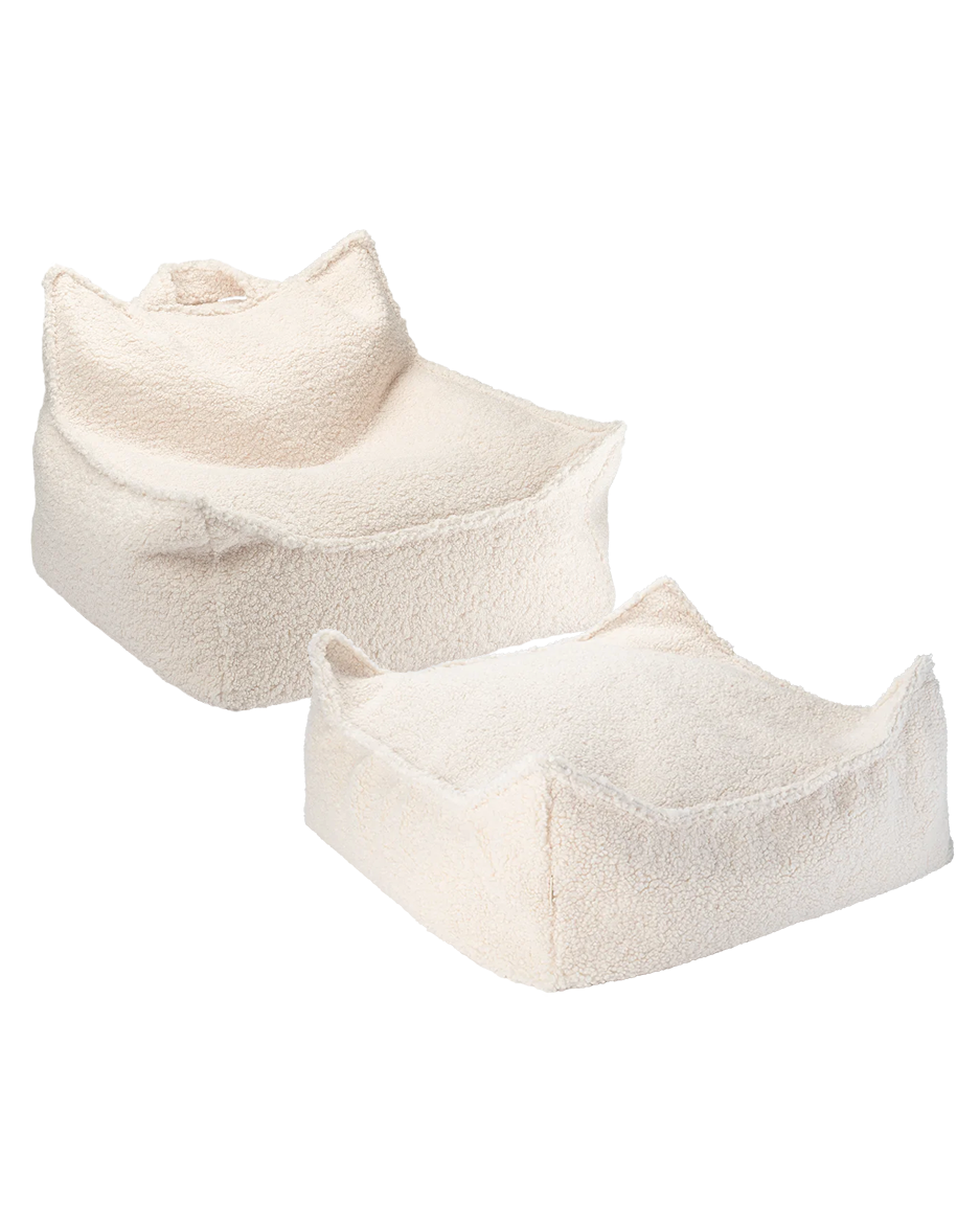 Wigiwama Beanbag Chair and Square Ottoman Set