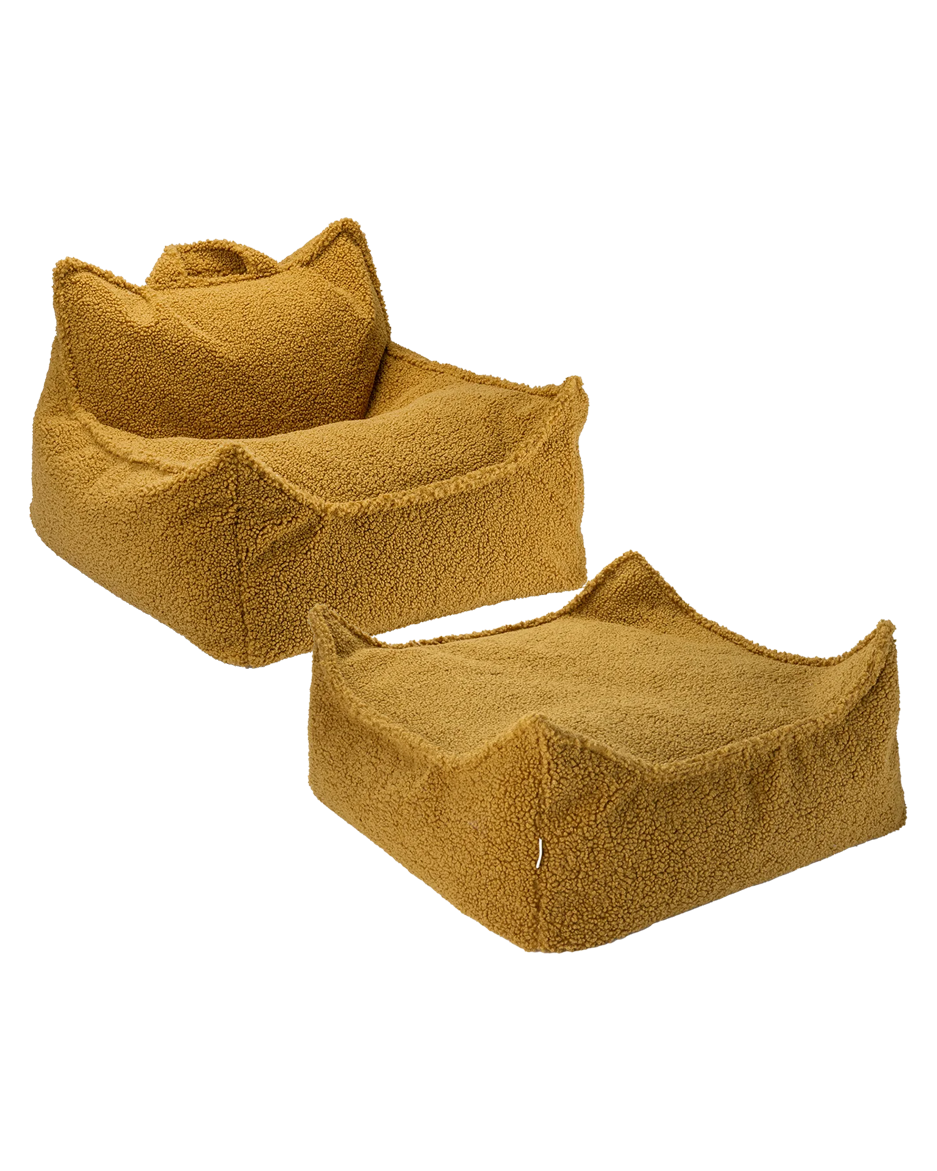 Wigiwama Beanbag Chair and Square Ottoman Set