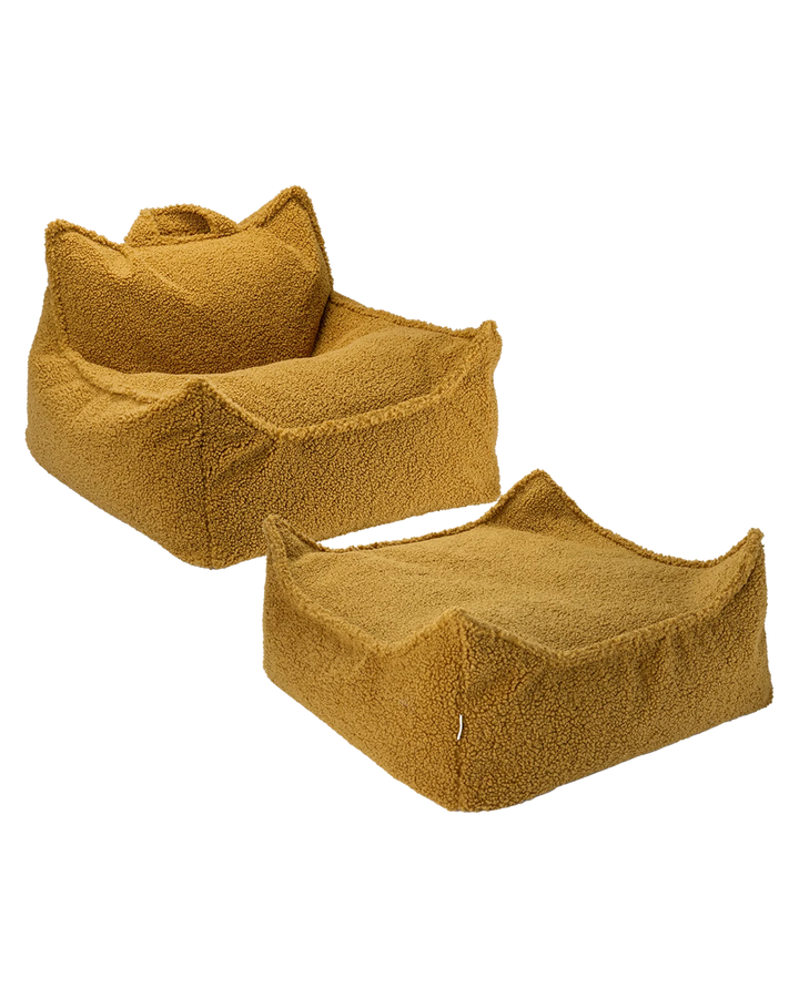 Wigiwama Beanbag Chair and Square Ottoman Set