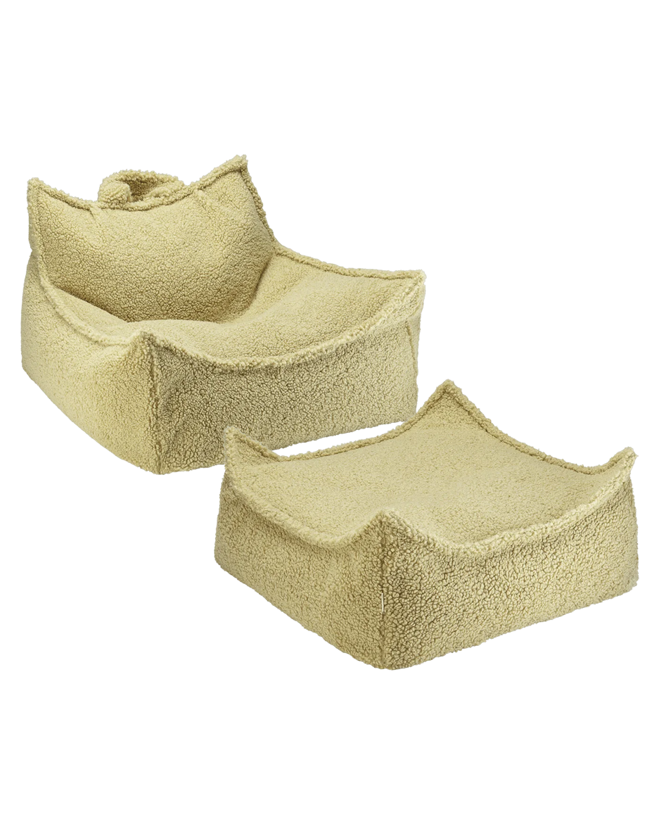 Wigiwama Beanbag Chair and Square Ottoman Set