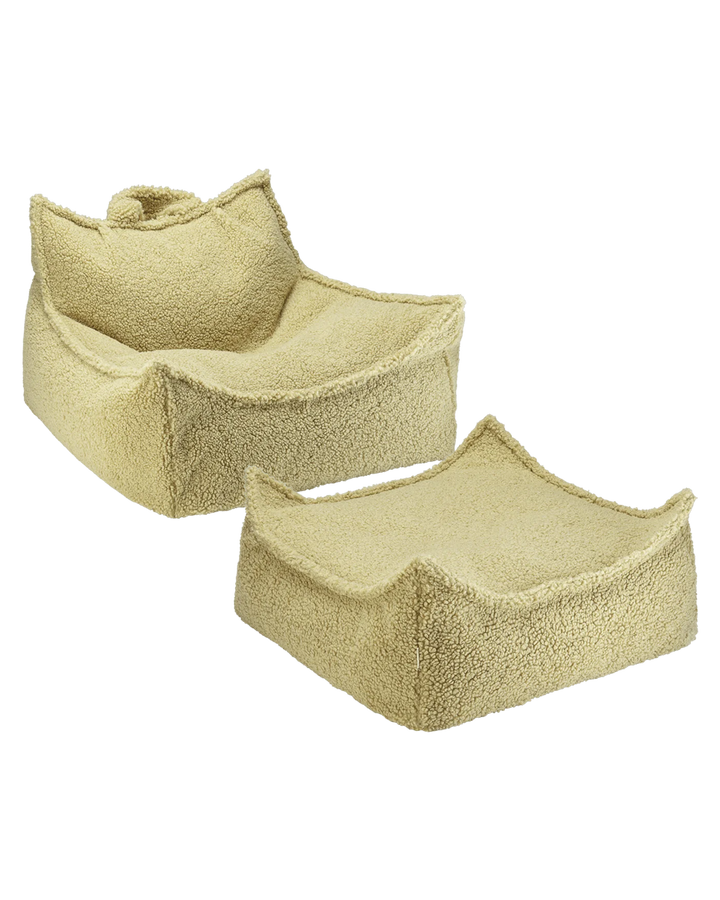 Wigiwama Beanbag Chair and Square Ottoman Set