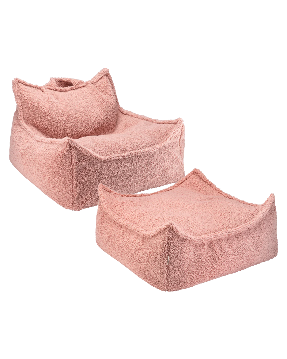 Wigiwama Beanbag Chair and Square Ottoman Set