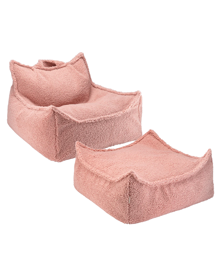 Wigiwama Beanbag Chair and Square Ottoman Set