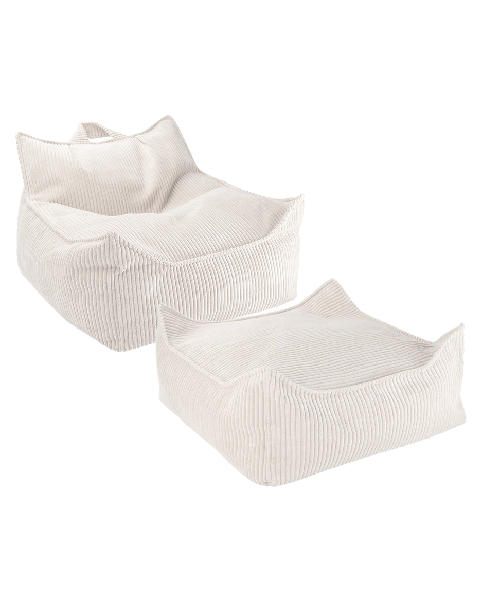 Wigiwama Beanbag Chair and Square Ottoman Set