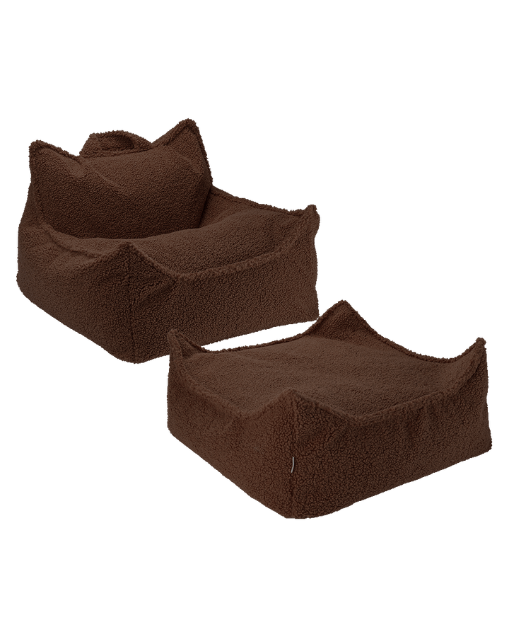 Wigiwama Beanbag Chair and Square Ottoman Set