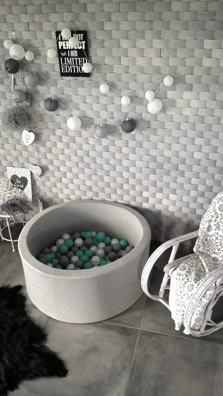 Monio for Kids Light Grey Cotton Round Ball Pit