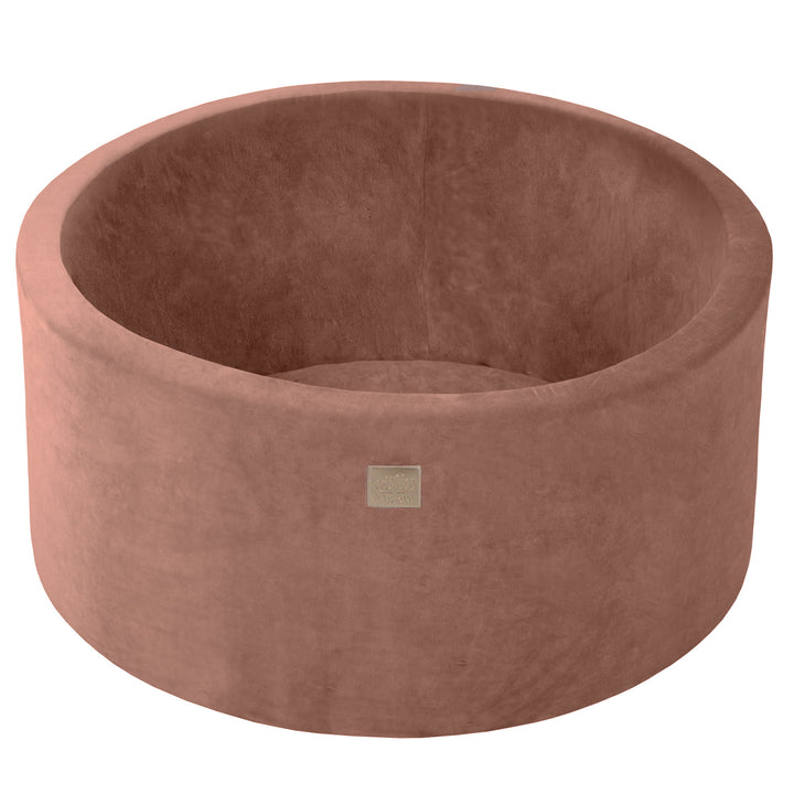 MeowBaby Beige Round Velvet Ball Pit