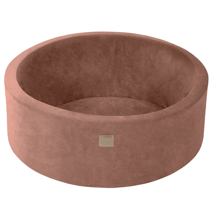MeowBaby Beige Round Velvet Ball Pit
