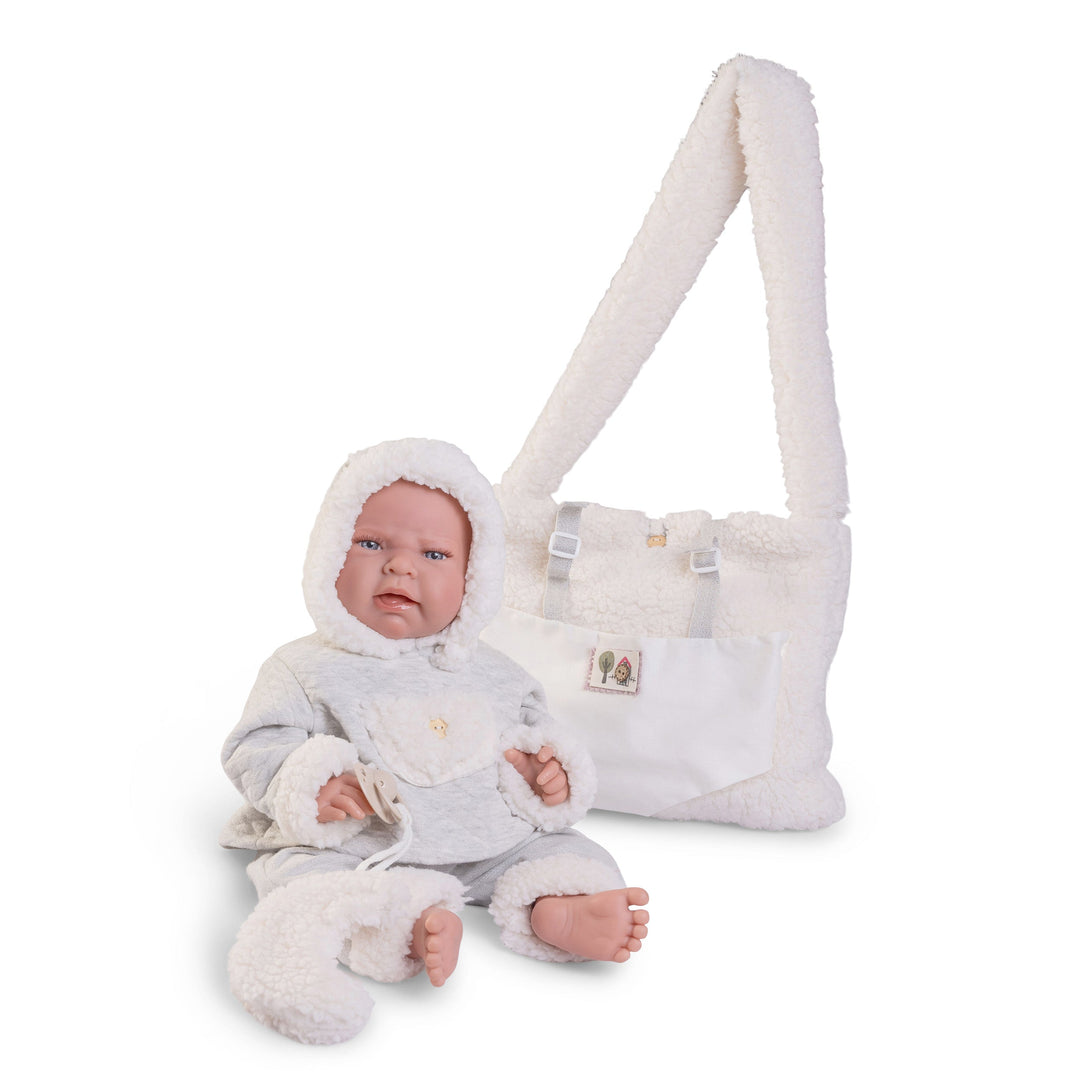 Antonio Juan Newborn Lea Doll with Fleece Baby Carrier, 42cm, supplier gallery view 3