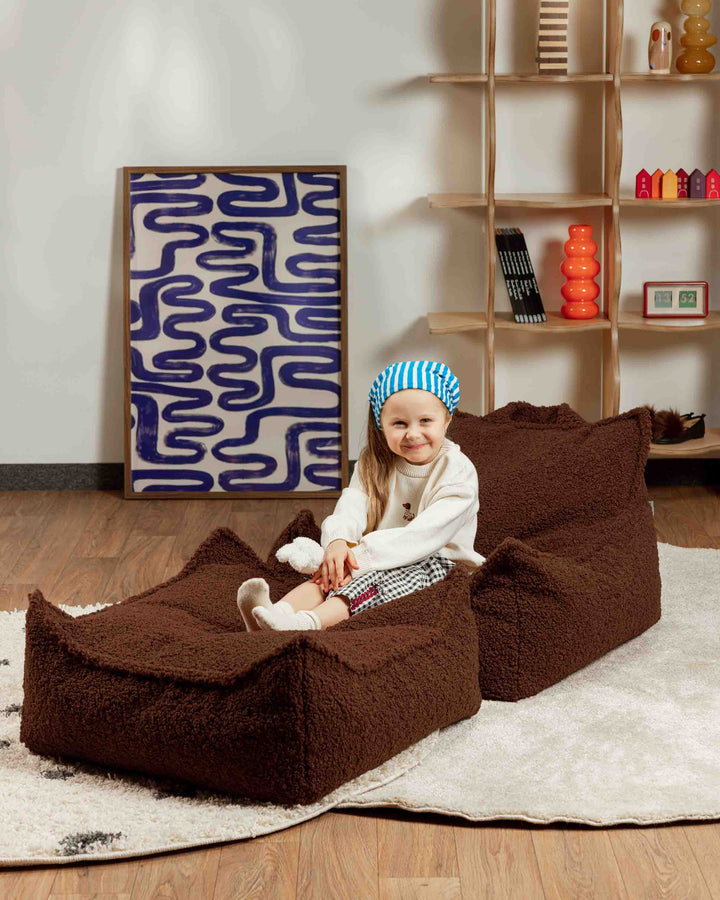 Wigiwama Beanbag Chair and Square Ottoman Set