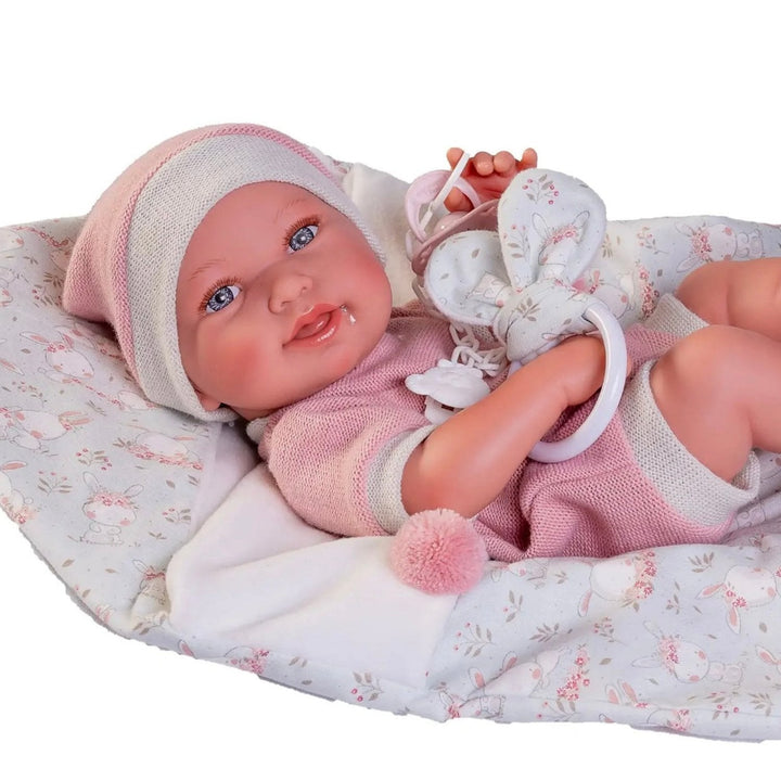 Antonio Juan Newborn Pipa Doll with Bunny Bag and Teether, 42cm, supplier gallery view 2