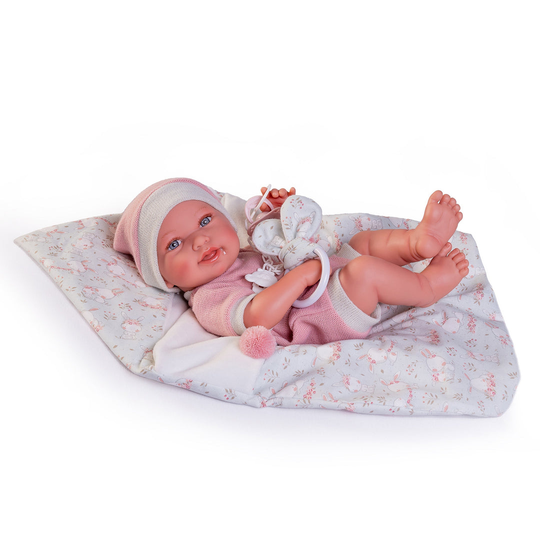 Antonio Juan Newborn Pipa Doll with Bunny Bag and Teether, 42cm, supplier gallery view 3