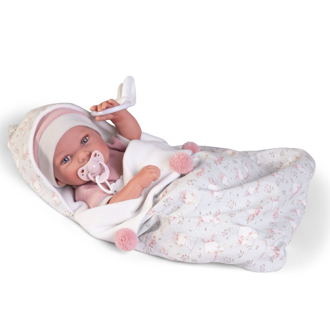 Antonio Juan Newborn Pipa Doll with Bunny Bag and Teether, 42cm, supplier gallery view 4