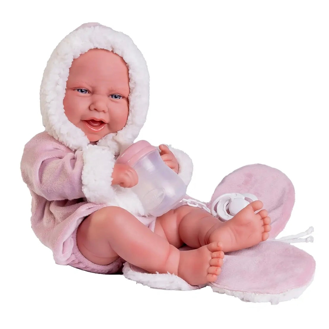 Antonio Juan Newborn Carla Doll with Feeding Bottle, 42cm, product photo on white background