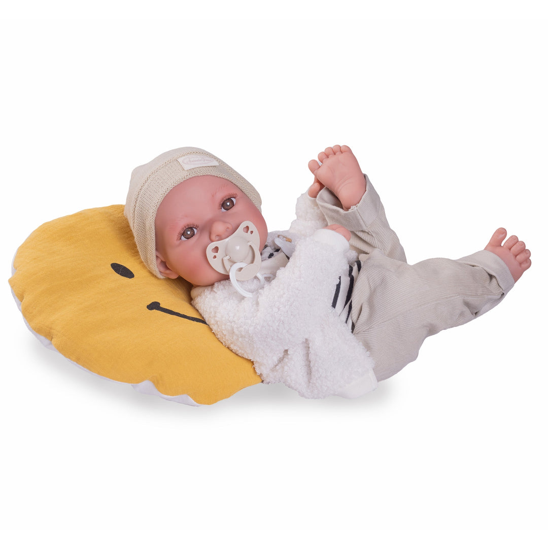 Antonio Juan Newborn Erik Doll with Smile Cushion, 42cm, supplier gallery view 4