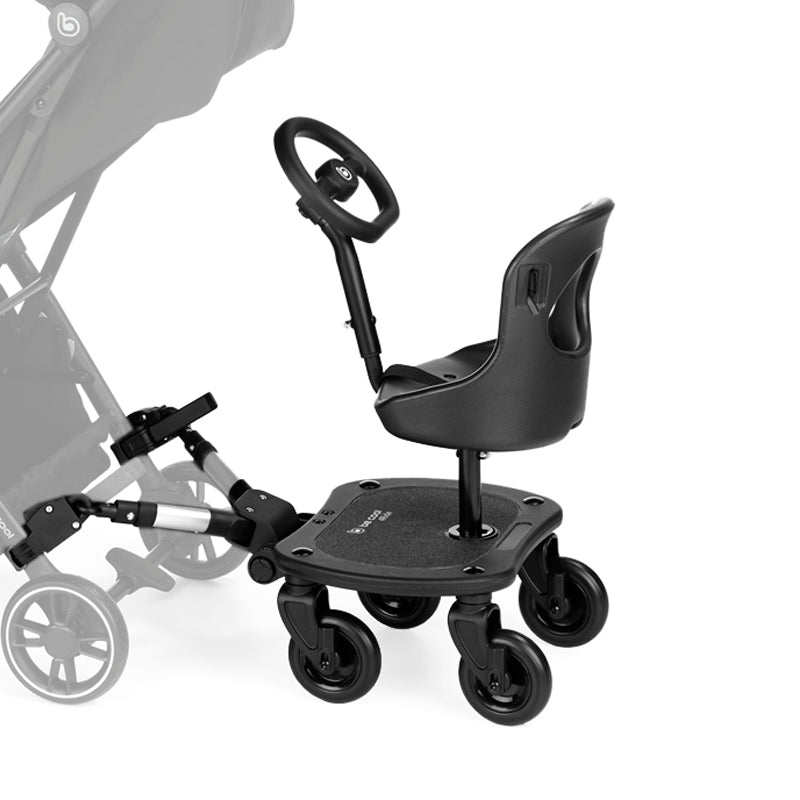 Be Cool 4ride + Seat + Steering Wheel bundle complete set, all three components shown