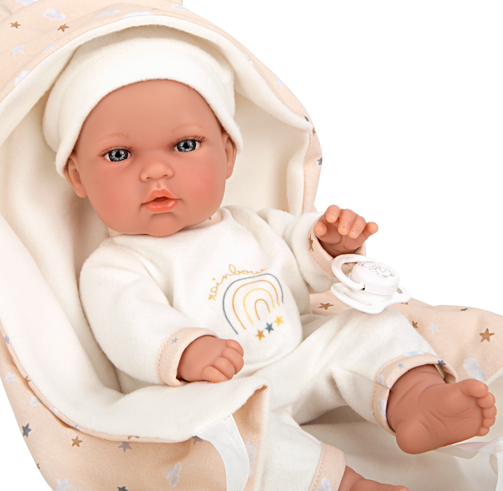 Arias Elegance Bunny Doll with Blanket and Dummy, Beige, 30cm, product photo on white background