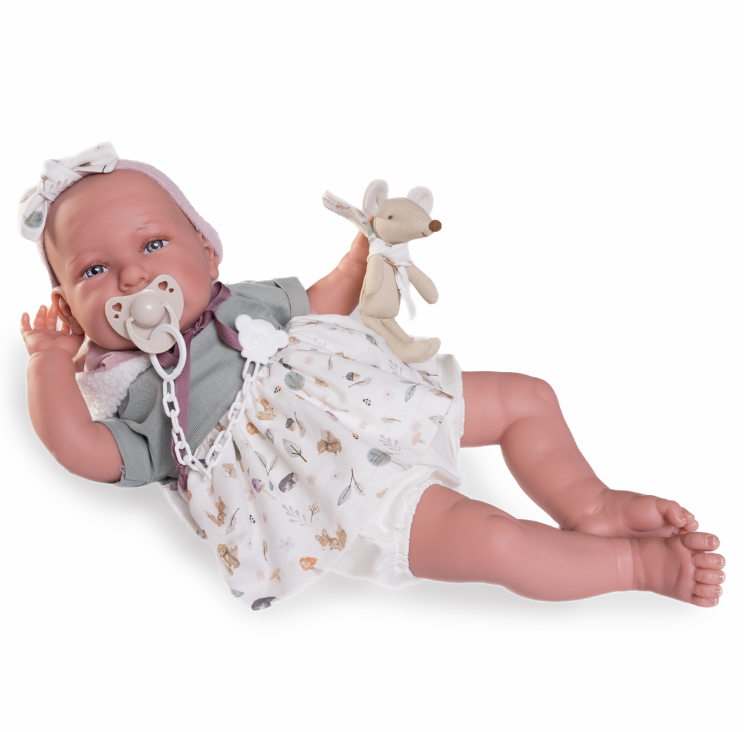 Antonio Juan Reborn Daniela Doll with Plush Toy, 52cm, product photo on white background