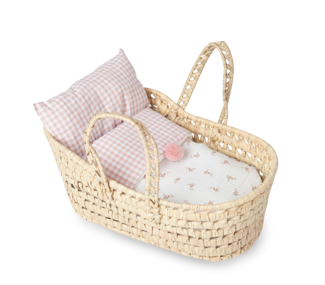 Antonio Juan Palm Moses Basket, floral, for dolls up to 33cm, supplier product view