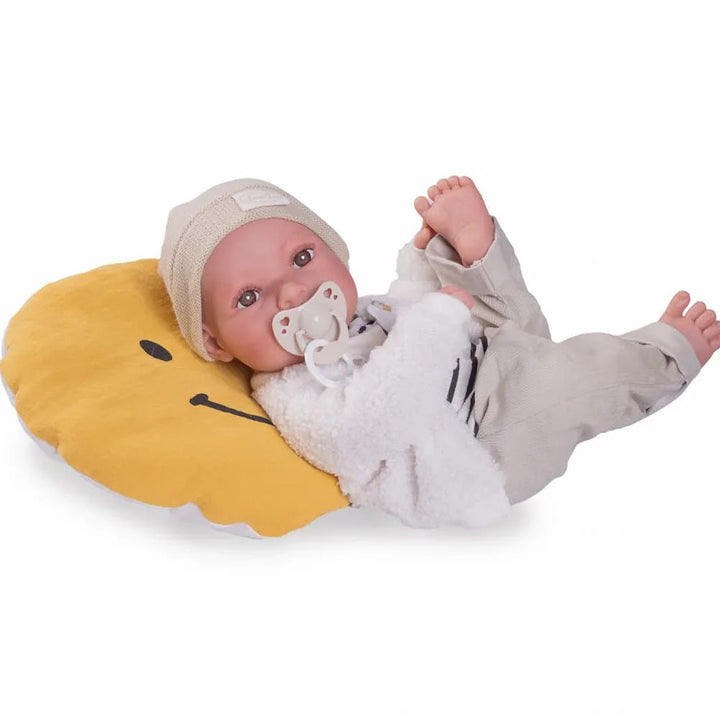 Antonio Juan Newborn Erik Doll with Smile Cushion, 42cm, supplier gallery view 1