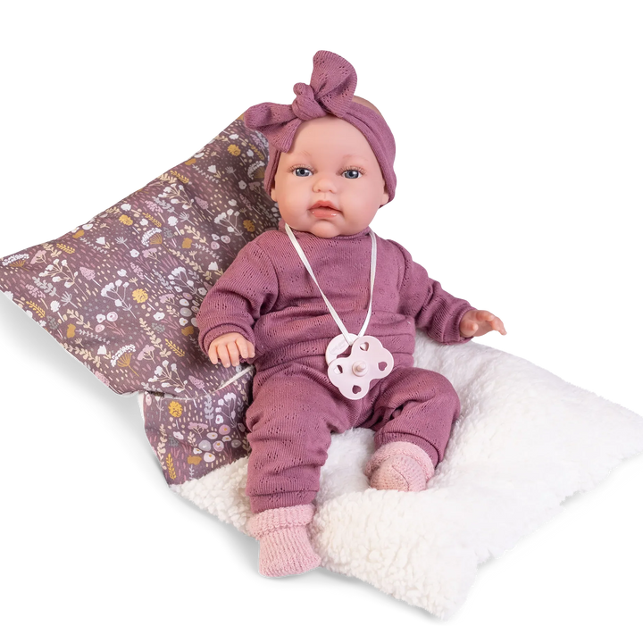 Antonio Juan Toneta Little Words Doll with Sleeping Bag, 33cm, product photo on white background