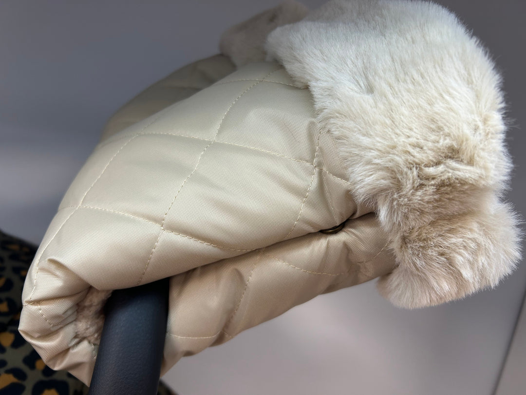 Roma Pram Fur Hand Mitts - Feather, supplier gallery view 3