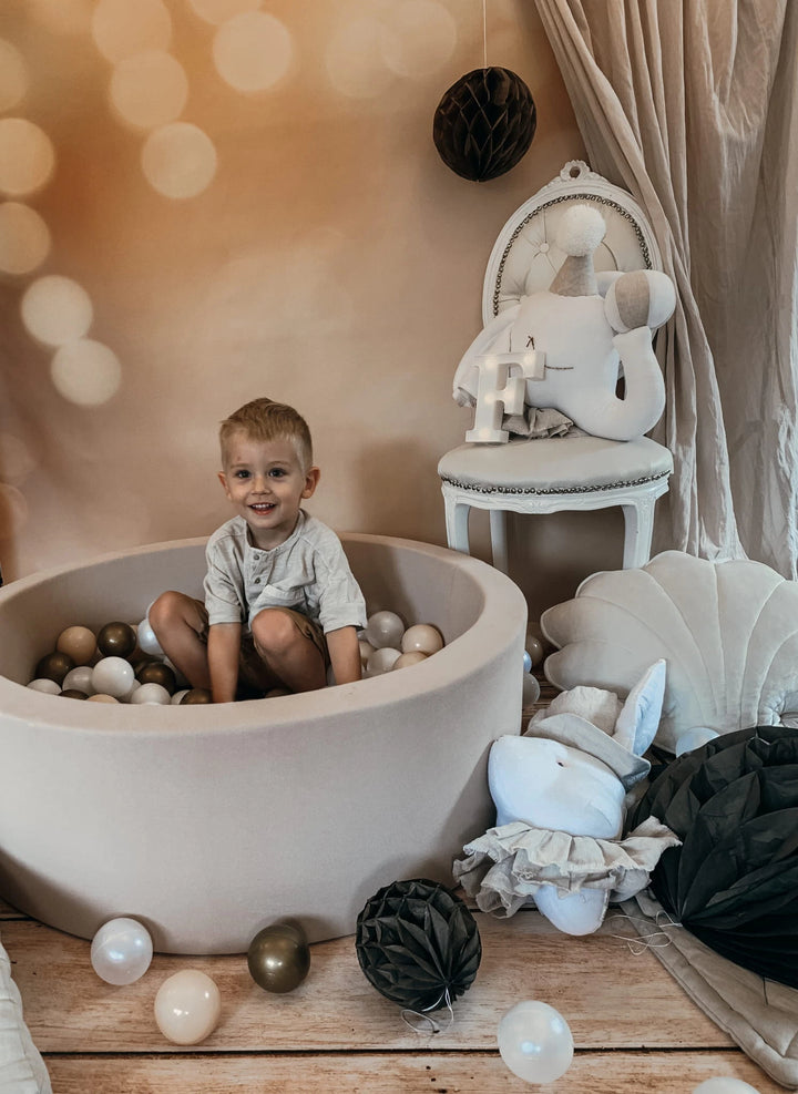 Monio for Kids Beige Cotton Round Ball Pit