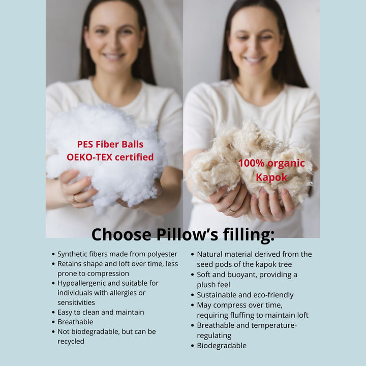 MINICAMP Full Body Pillow, Milk White floral organic cotton cover, detail photograph