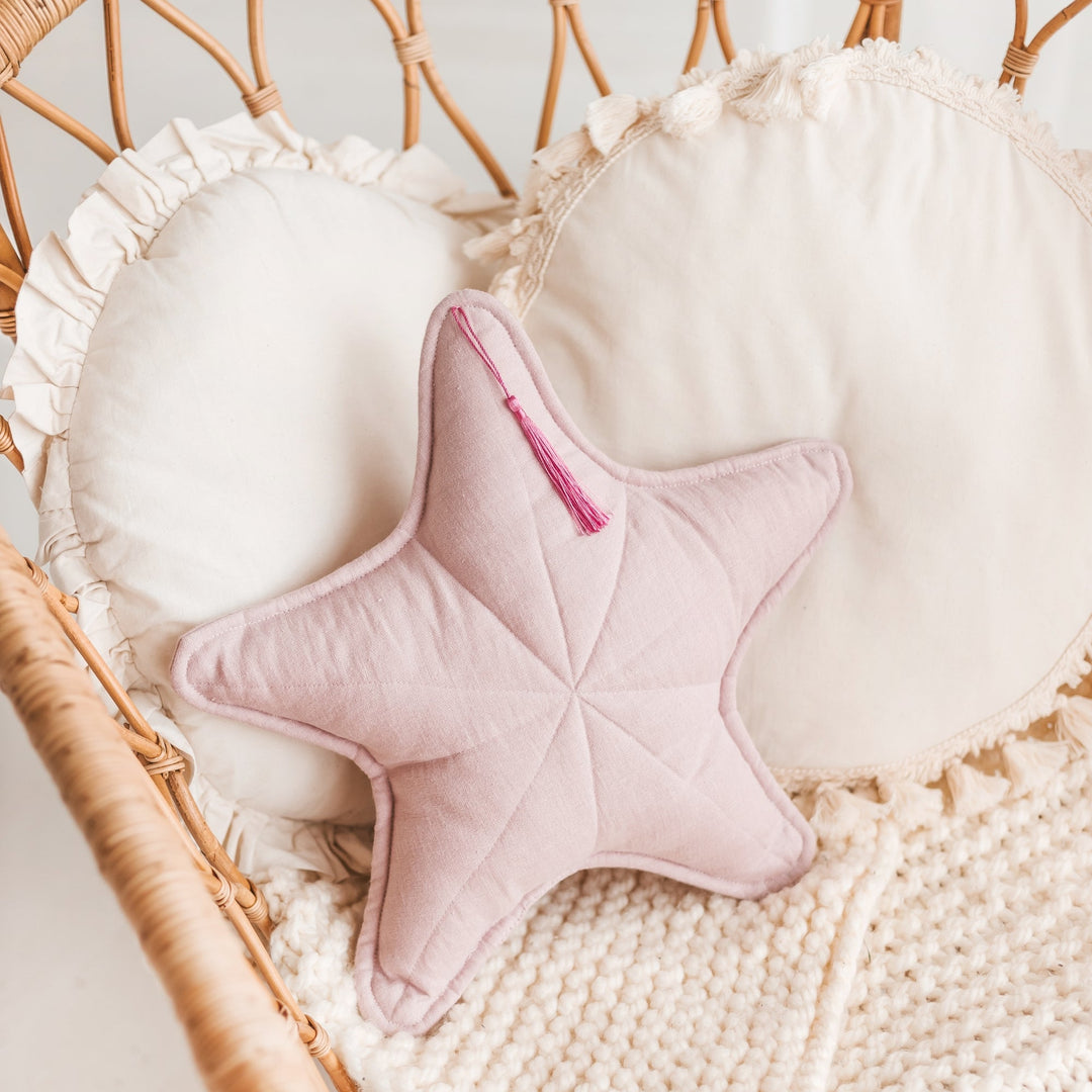 MINICAMP Rose Linen Sea Star Cushion