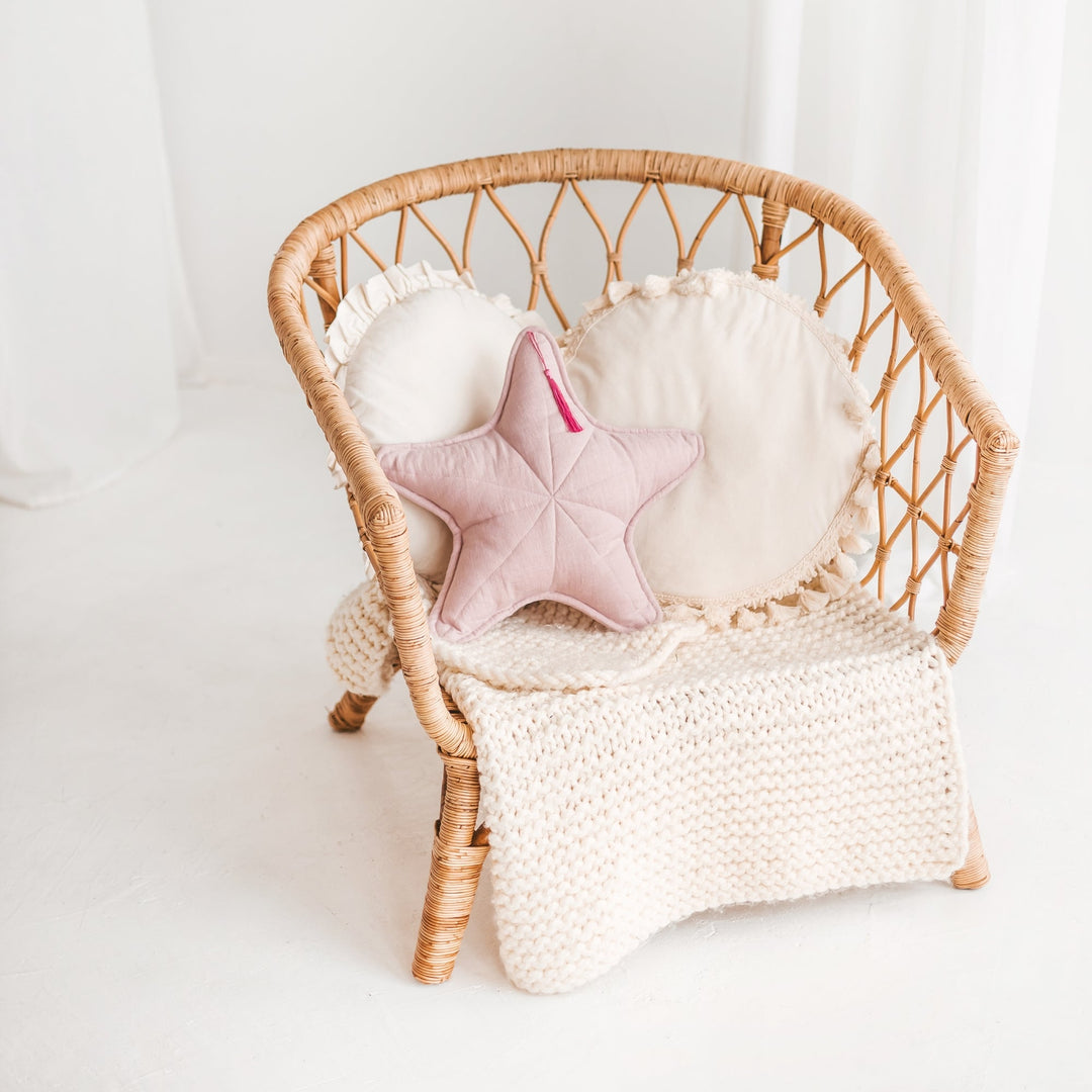 MINICAMP Rose Linen Sea Star Cushion