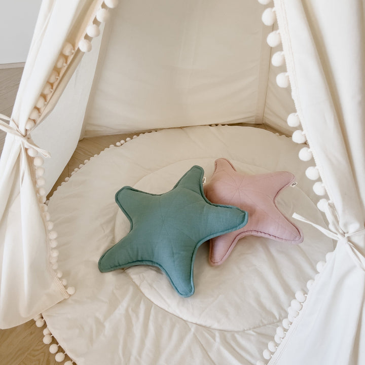 MINICAMP Mint Linen Sea Star Cushion