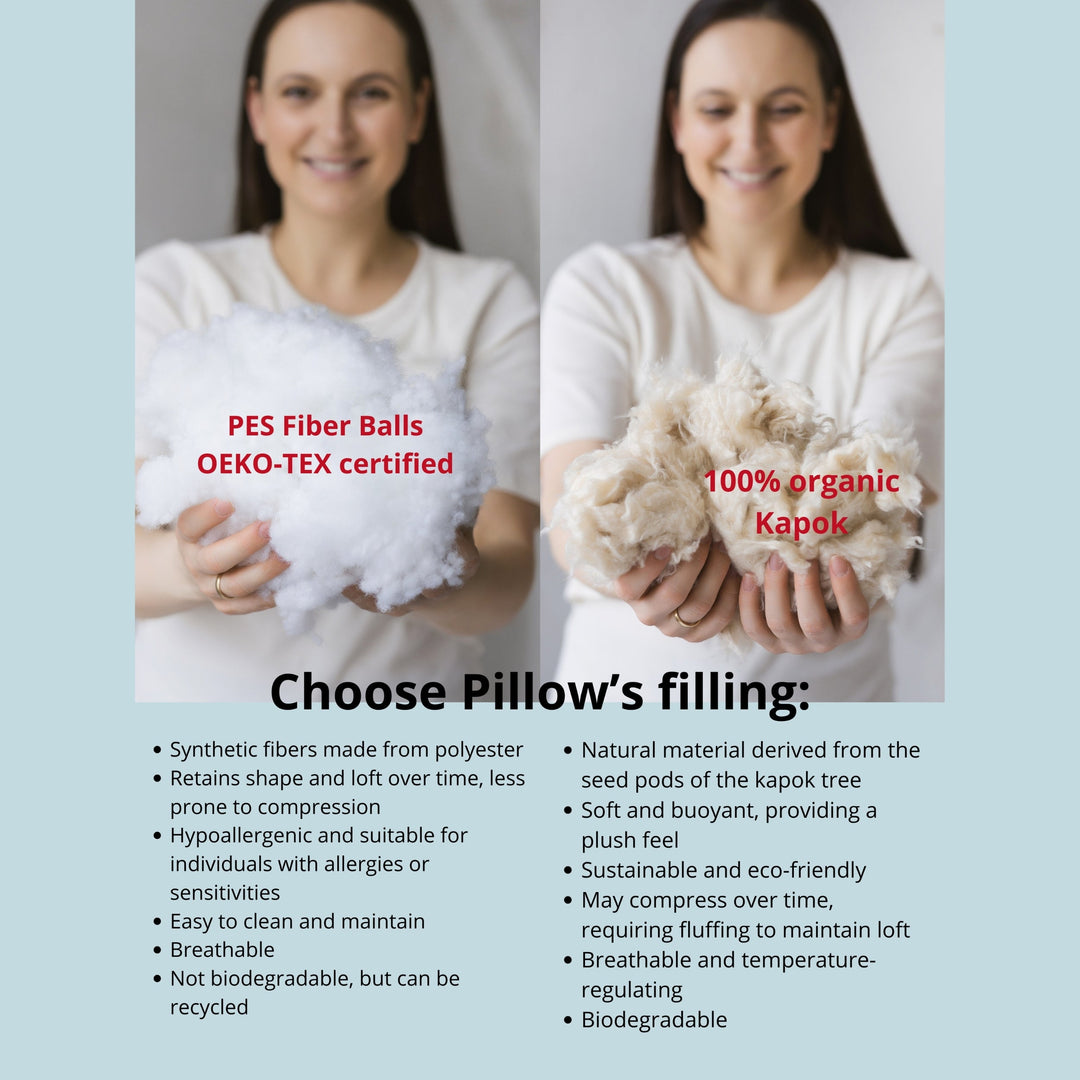 MINICAMP Full Body Maternity Pillow, white organic cotton cover, detail photograph