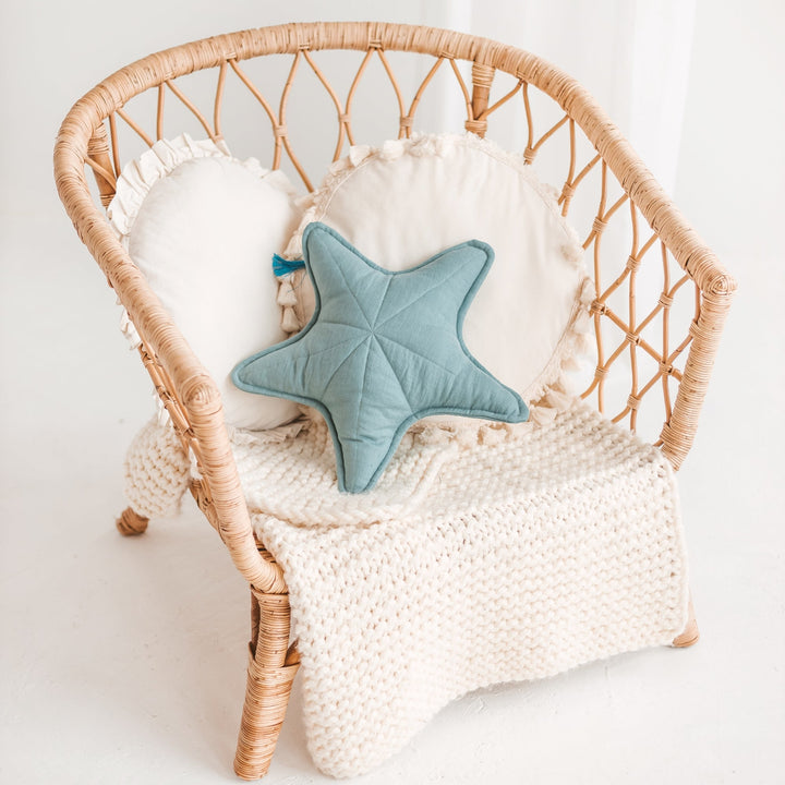 MINICAMP Mint Linen Sea Star Cushion