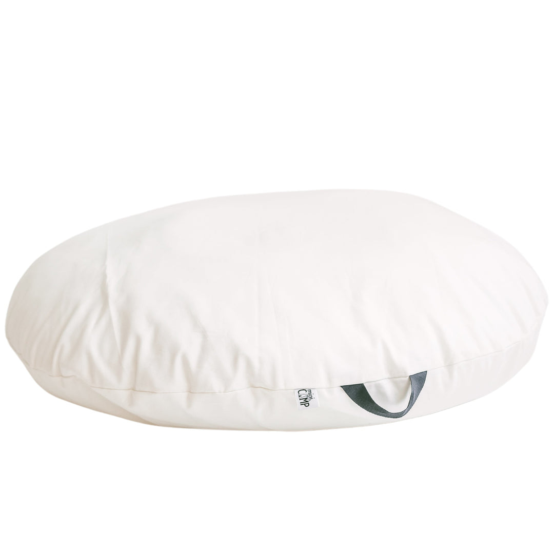 MINICAMP lounger floor pillow with handle, detail of carry handle