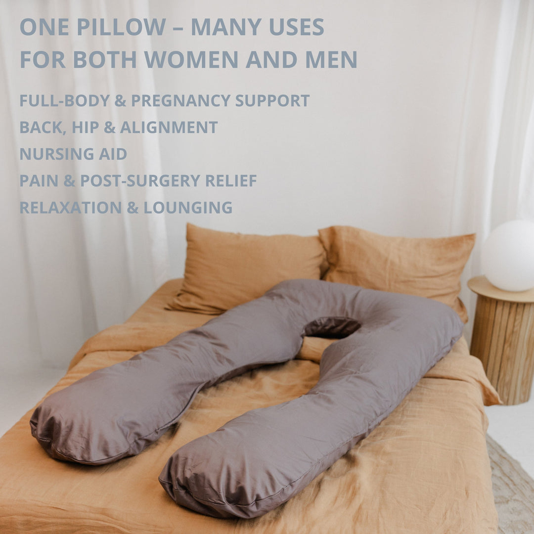 MINICAMP U-shaped comfort pillow in cacao, additional view