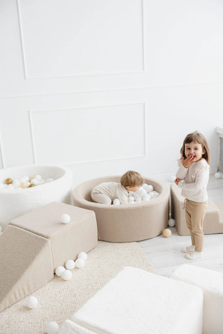 Monio for Kids Cream Boucle Round Ball Pit
