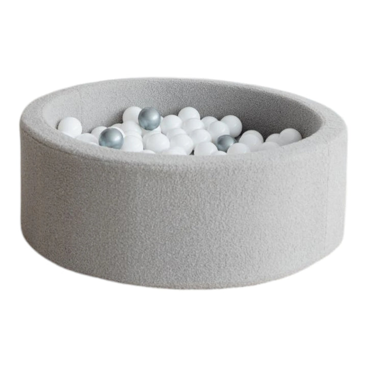 Monio for Kids Grey Boucle Round Ball Pit