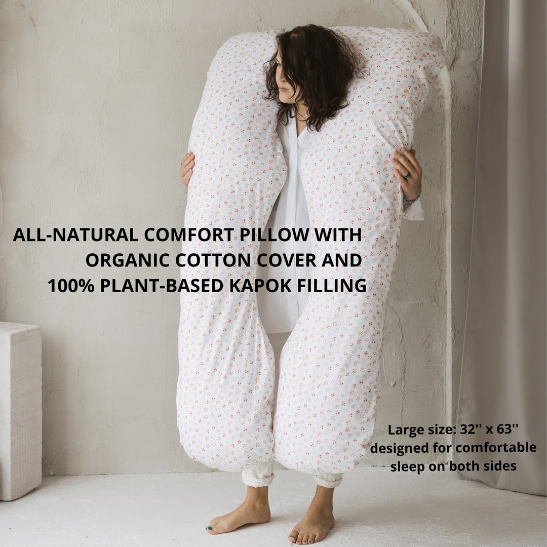 MINICAMP U-shaped maternity pillow in milk white, product photograph