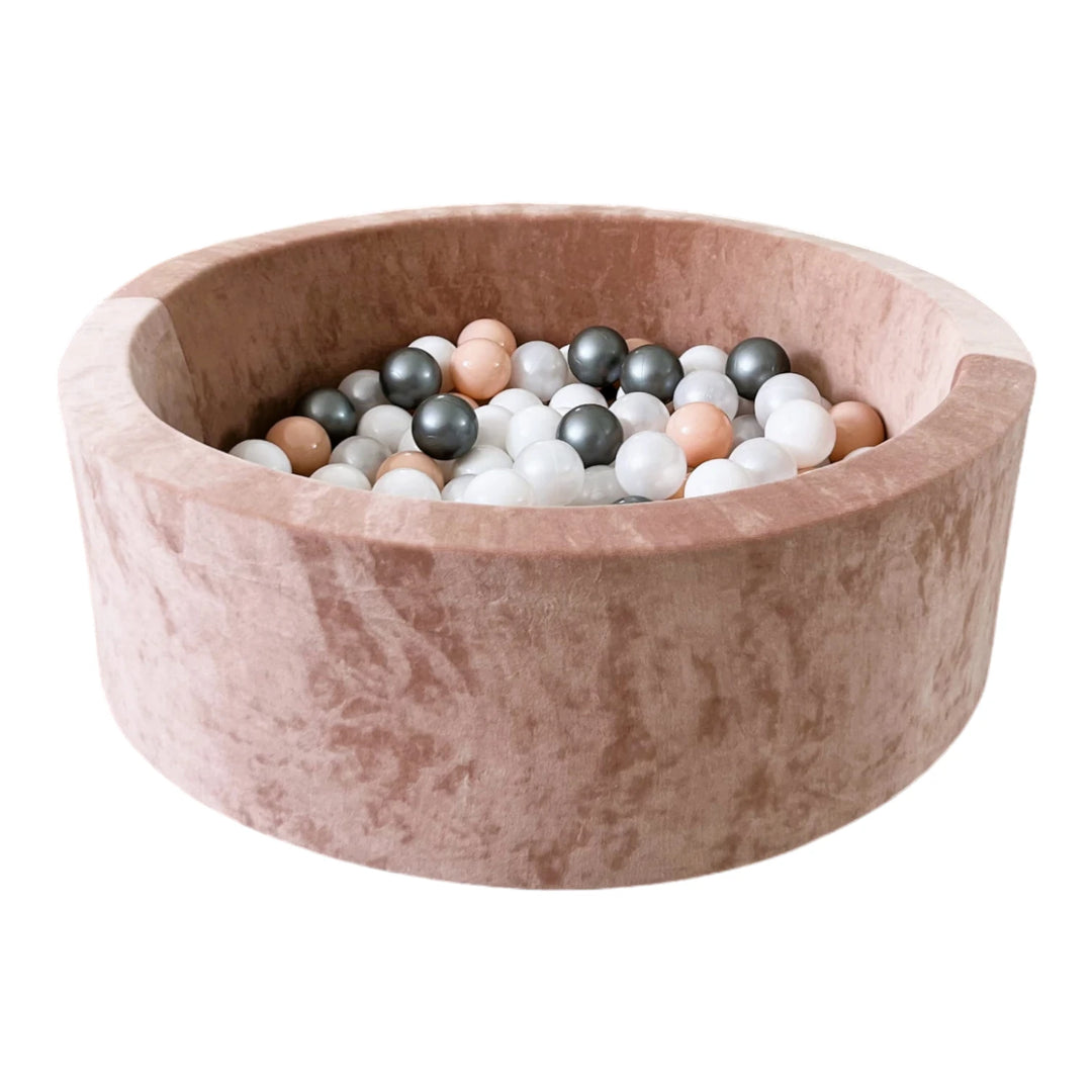 Monio for Kids Beige Velvet Round Ball Pit