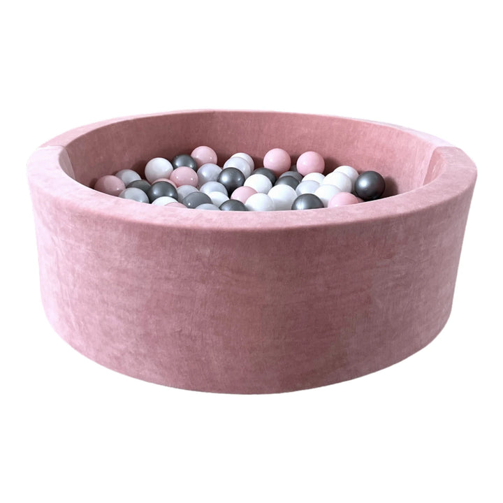 Monio for Kids Pink Velvet Round Ball Pit