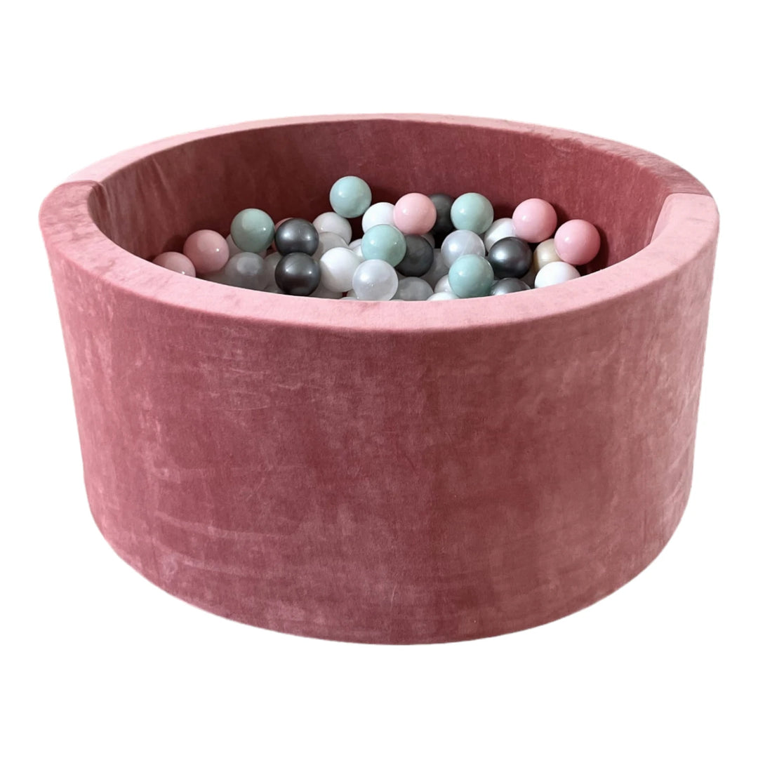 Monio for Kids Dirty Pink Velvet Round Ball Pit